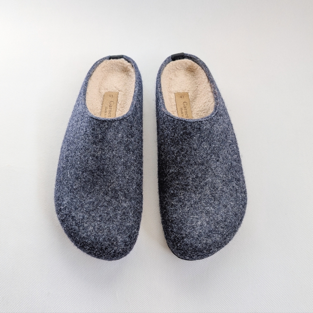 Garnet HillI Italian One Mile High Wool Mule Clogs Quiet Luxury - Picture 4 of 8
